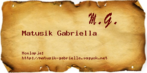 Matusik Gabriella névjegykártya